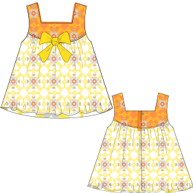 Patron ropa, Fashion sewing pattern, molde confeccion, patronesymoldes.com Vestido Cloque 0016 BEBES Vestidos